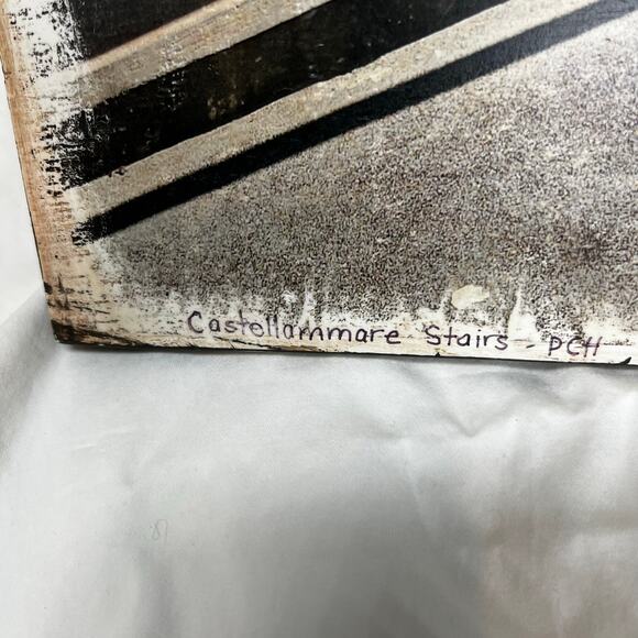 Decoupage Photography Art “Castellamare Stairs” PCH Artist Signed Minimalistic - Picture 3 of 6